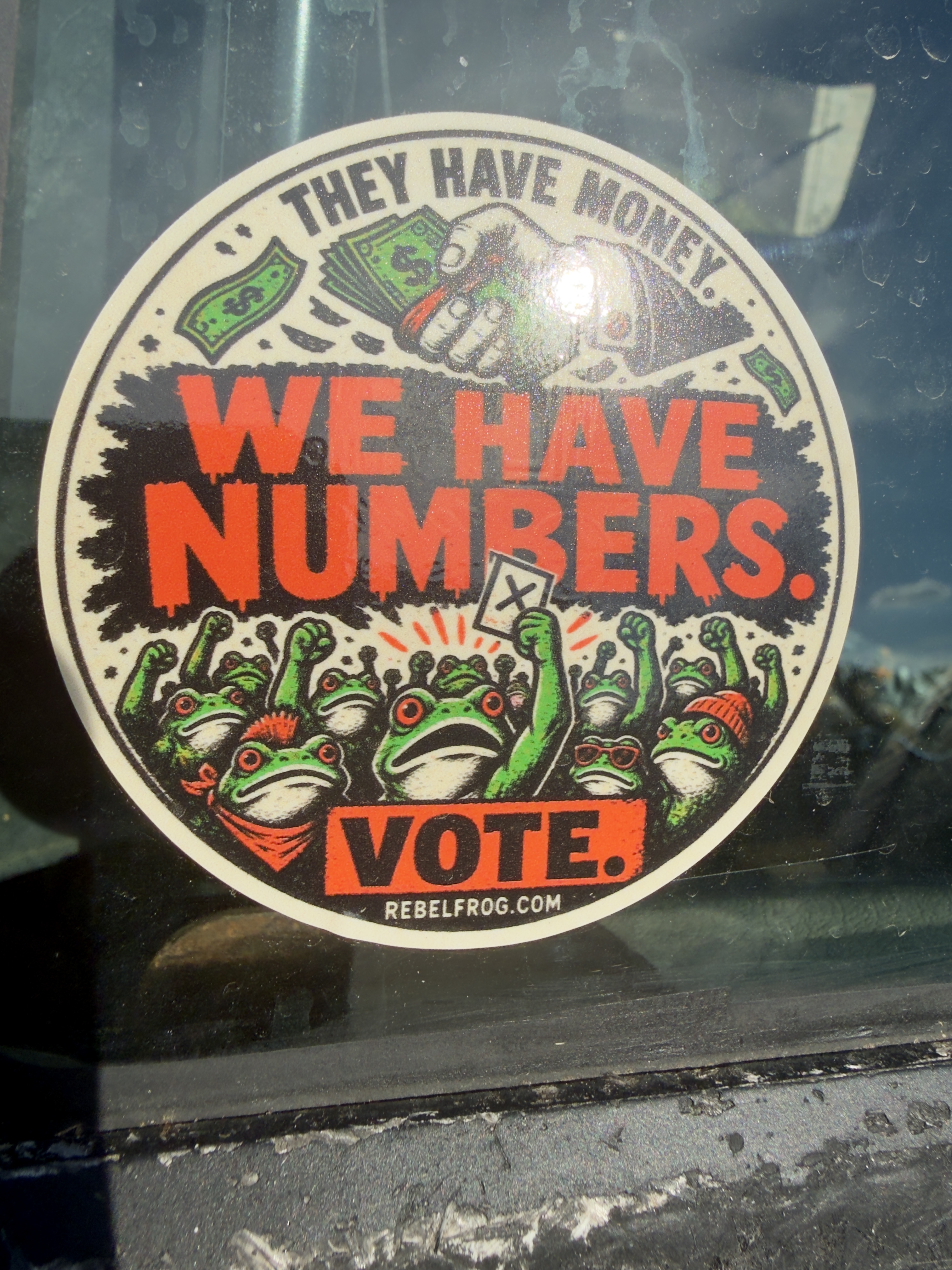 Riley’s We Have Numbers sticker sighting in Sanger, Texas